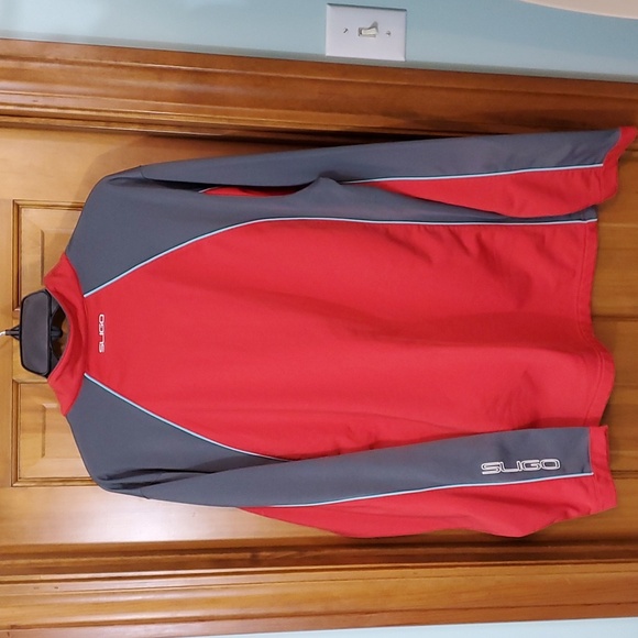 Sligo Men's 1/4 Zip Red/Gray Long Sleeve Size XXL - Picture 5 of 8